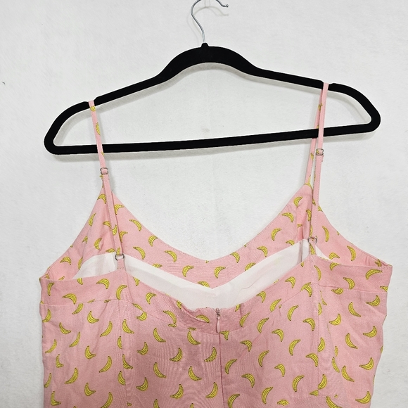 Zara Pink Banana Geometric Print Sleeveless Romper Large - Picture 5 of 12